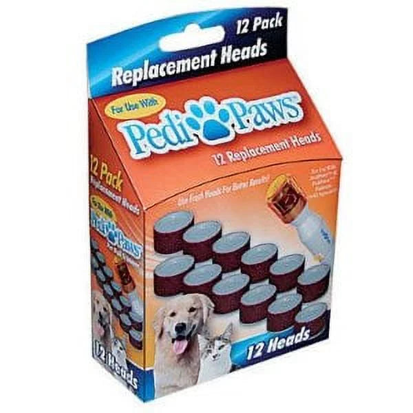 PediPaws Replacement Filing Heads 12 Replacement Heads- As Seen on TV.