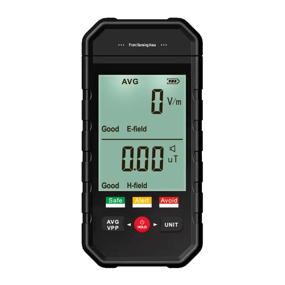 EMF Meter, Nuclear Radiation Detector,Geiger Counter,Digital LCD EMF Detector, Electromagnetic Radiation Tester with 3 Color Lights