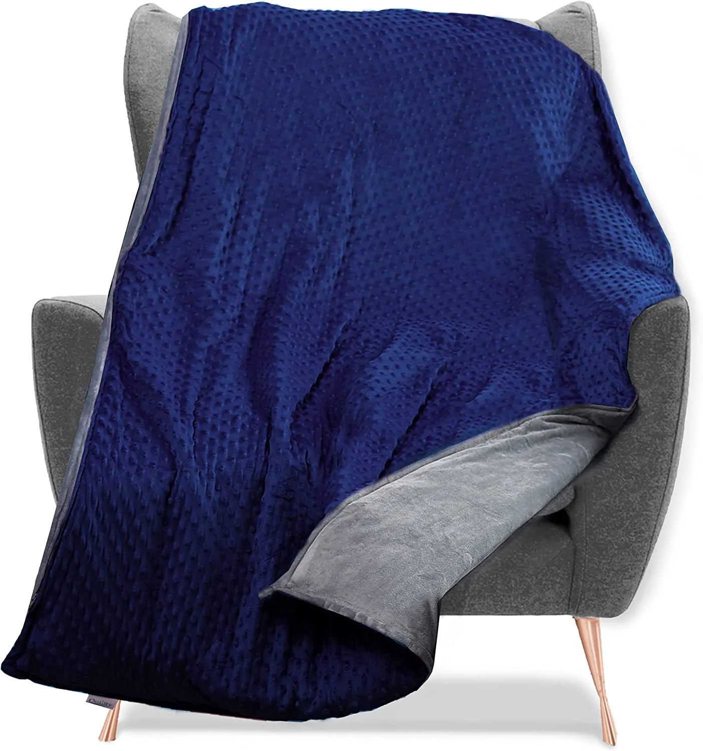 durable Quility Weighted Blanket for Adults - 20 LB Queen Size Heavy Blanket for Cooling &amp; Heating - 100% Cotton Big Blanket w/ Glass Beads  Machine Washable Blankets - 60"x80"