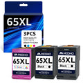 65XL Ink Cartridge for HP 65 XL Ink 65 Ink Cartridge Use with HP Deskjet 2652 2652 Printer Ink and 3755 3752 2655 Envy 5055 5000 5052 5014 Printer (2 Black, 1 Tri-Color, 3-Pack)