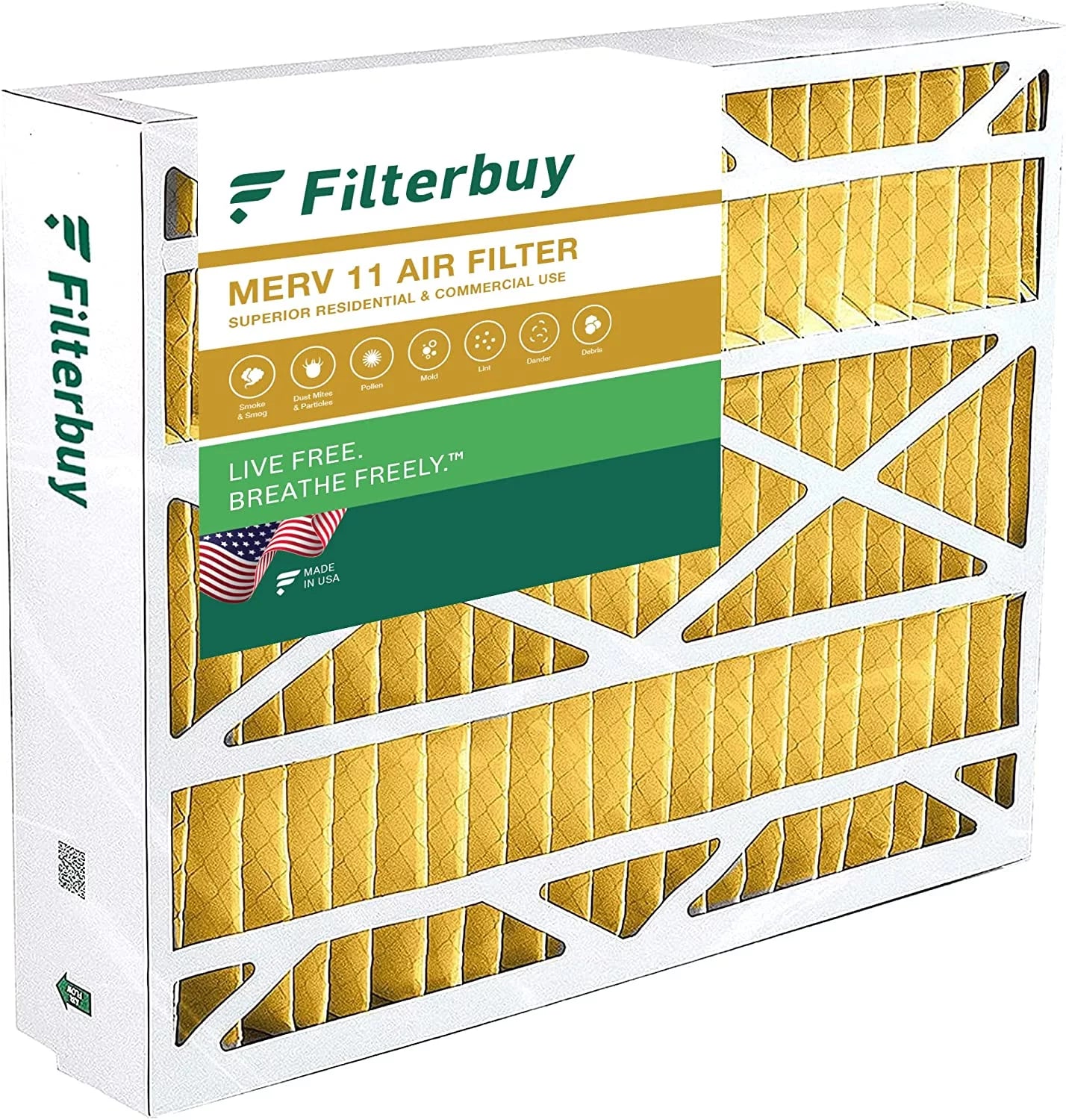 Filterbuy 21x21.5x5 MERV 11 Pleated HVAC AC Furnace Air Filters for Trane Perfect Fit (1-Pack)