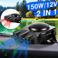 Viworld Portable Car Cooler, Auto Electronic Air Conditioner Fan Fast Cooling 12V 150W Car Heater, Plug Adjustable Thermostat in Cigarette Lighter, 2 in 1 Heating/Natural Wind Function