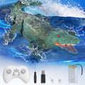 AOKESI Remote Control Crocodile, High Simulation Scale Alligator with Glowing Eyes for Pool Bathroom, RC Boat for 6+ Boys Girls Birthday Halloween Tidy Toys
