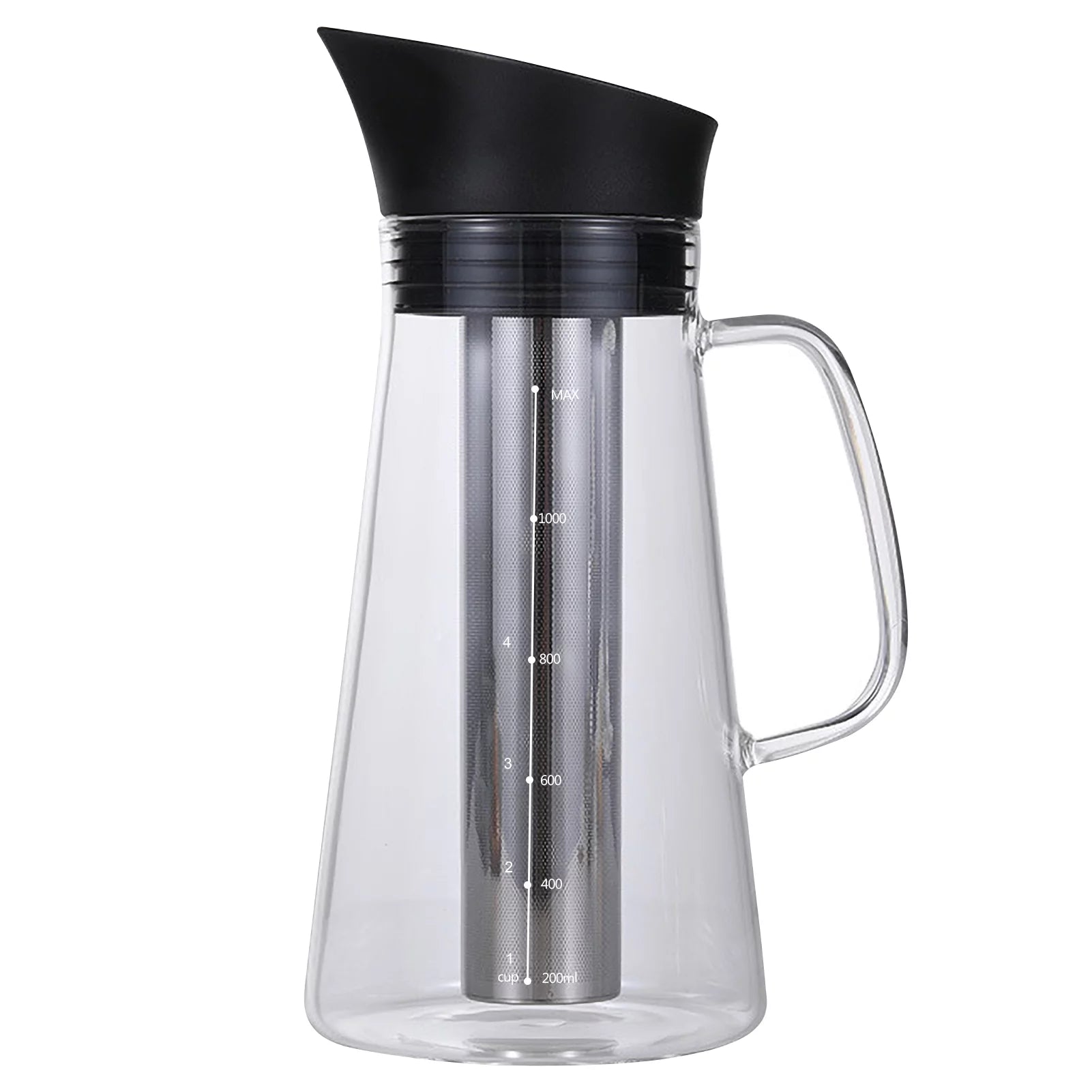 Glass Kettle Cold Brew Coffee Maker with Olecranon Spout for Precise Pouring
