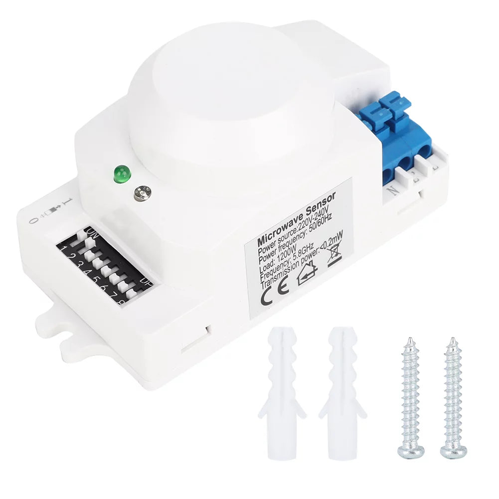 VIFERR Intelligent Body Induction Switch SK-600 360¡ã Microwave Radar Sensor Body Motion Detector Light Switch Automatic Inductor 220-240V