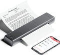 Portable Printer - Wireless for Travel Compatible with iOS and Android & Laptop, Mini Bluetooth Mobile Support 8.5 X 11 Letter Thermal Papers (Gray)- New