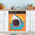 Hyjoy Shark Dishwasher Magnet Cover Decorative Magnetic Door Cover Front Dishwasher Cover Decoration Kitchen Magnetic Panel Sticker for Kitchen,23x26inch