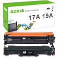 A AZTECH 2-Pack Compatible Toner Cartridge CF217A & Drum Unit CF219A for HP LaserJet Pro M102w M102a MFP M130nw M130fw M130fn M130a Printer (1*Black Toner Cartridge,1*Drum)