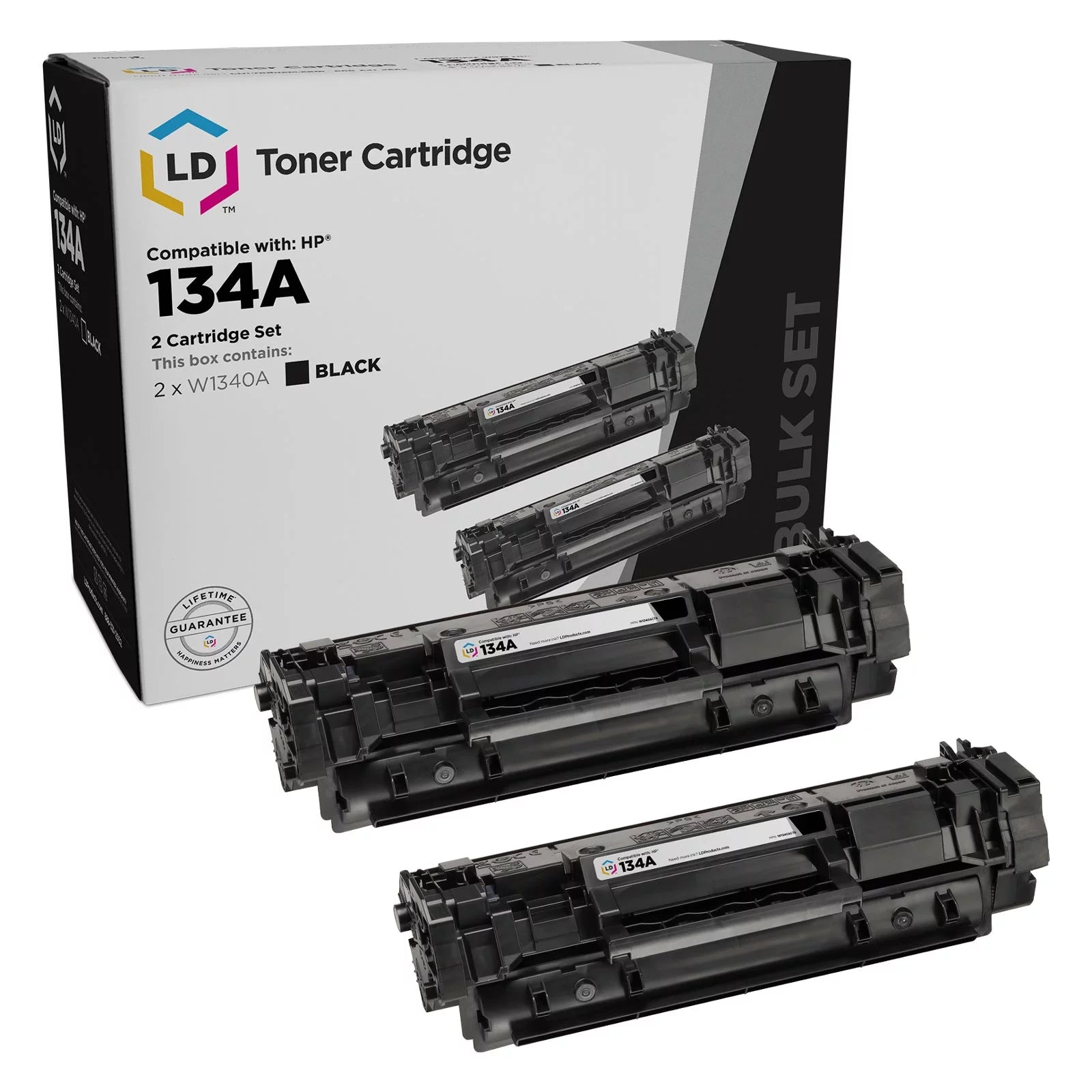 LD Products Compatible Toner Cartridge Replacements for HP 134A Black / HP W1340A Standard Yield (Black, 2-Pack) for use in LaserJet M209dw, M209dwe, MFP M234dw, MFP M234dwe