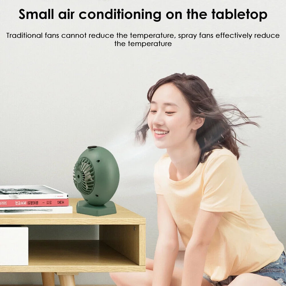 JahyShow Convenient Cordless Cooling and Humidifier Fan: Portable Comfort Anywhere, Enjoy Cool Air and Improved Air Quality