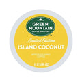 green mountain coffee roasters island coconut, single serve coffee k-cup pod, flavored coffee, 24