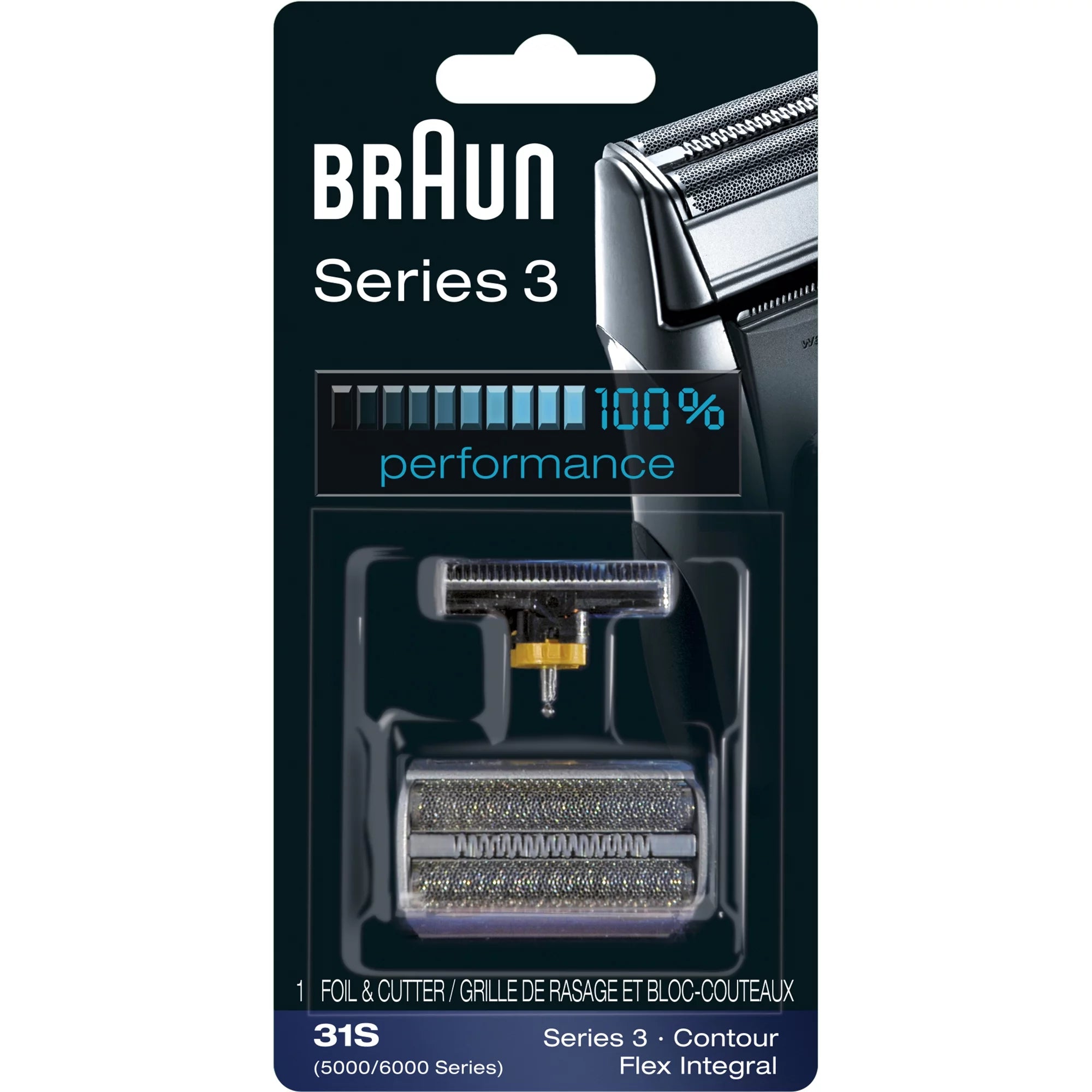 Braun Series 3 31S Electric Shaver Head Replacement Cassette - Silver