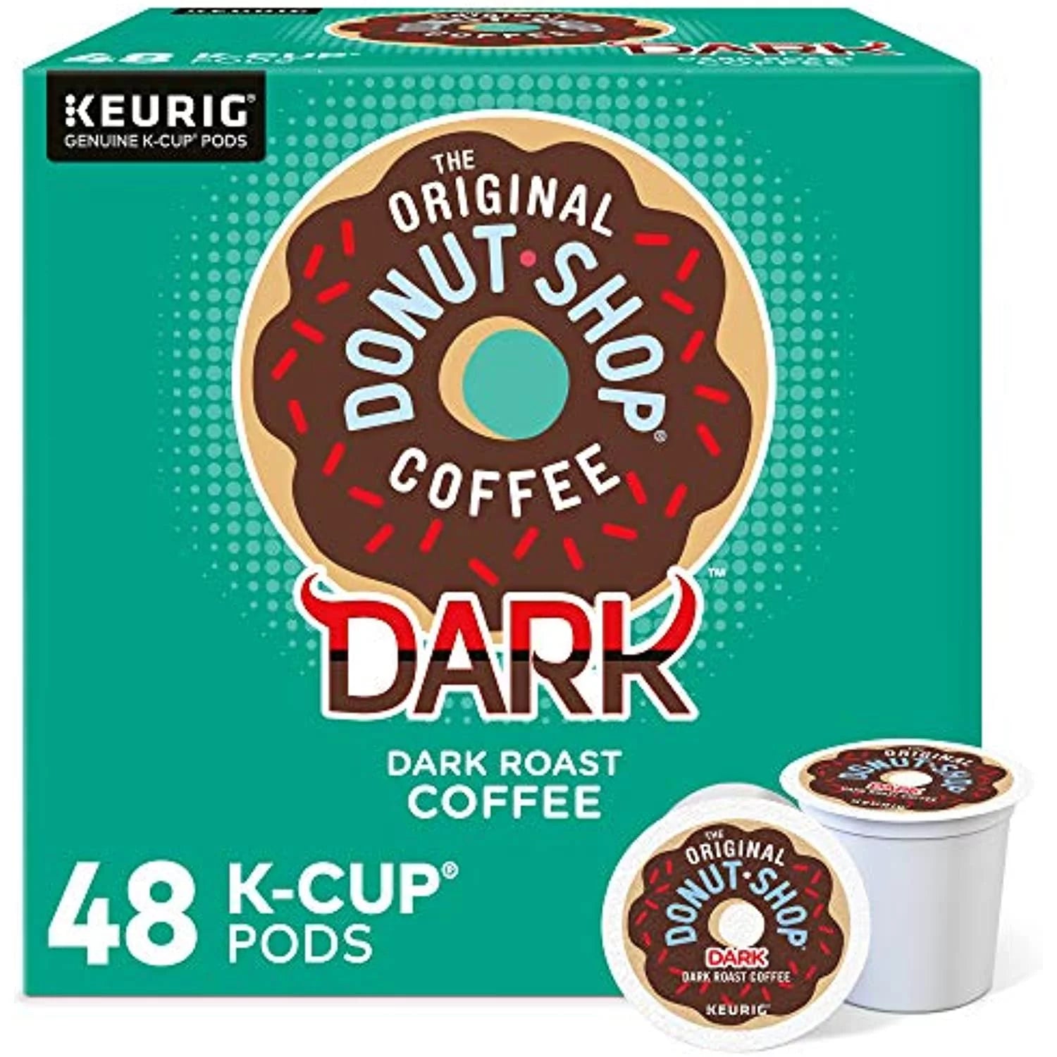 The Original Donut Shop Coffee Dark, Keurig Single Serve K-Cup Pods, Dark Roast Coffee, 48 Count