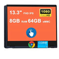 Lenovo IdeaPad Flex 5 Chromebook 13 2-in-1 Laptop 13.3 FHD IPS Glossy Touchscreen 11th Generation Intel Core i3-1115G4 Processor 8GB RAM 64GB eMMC Backlit USB-C ChromeOS Blue + Pen