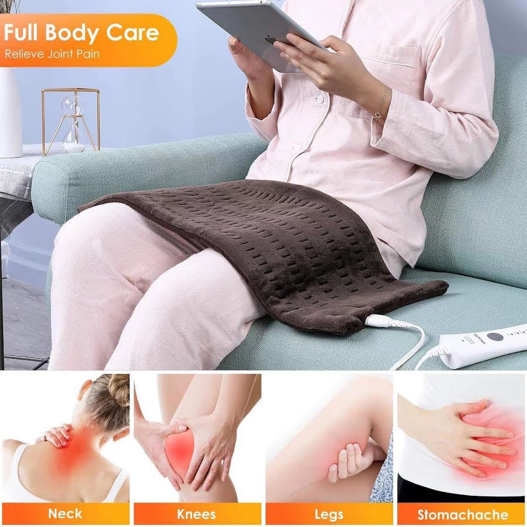 MVpower Electric Heating Pad 12X24 Color:Coffee
