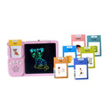 Colcolo 2 in 1 Talking Flash Cards Writing Tablet with Drawing Pad for Kids Children Pink with 255 Cards
