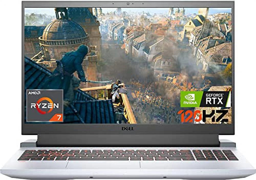 Dell 2021 Newest G15 15.6 120Hz FHD Gaming Laptop, AMD Ryzen 7 5800H (8 core), NVIDIA GeForce RTX 3050 Ti, 32GB RAM, 512GB PCIe SSD, HDMI, WiFi 6, Backlit KB, Win 10 Home, Phantom Grey with speckles