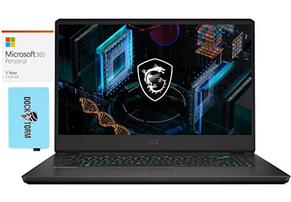 MSI GP66 Leopard Gaming & Entertainment Laptop (Intel i7-11800H 8-Core, 16GB RAM, 2x1TB PCIe SSD (2TB), RTX 3080, 15.6 Full HD (1920x1080), Win 10 Home) with MS 365 Personal, Hub