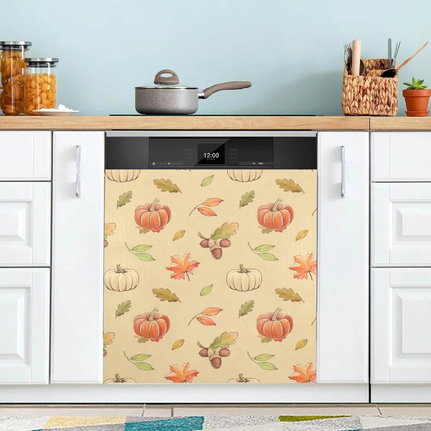 Hyjoy Thanksgiving Dishwasher Magnet Cover Decorative Magnetic Door Cover Front Dishwasher Cover Decoration Kitchen Magnetic Panel Sticker for Kitchen,23x26inch