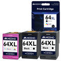 64XL Ink Cartridge Combo Pack Compatible Ink Replacement for HP 64XL 64 XL Ink for HP Envy Photo 7858 7855 7155 6230 6255 7864 6252 7120 71647158 7160 Tango X Printer (2 Black, 1 Tri-Color)