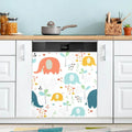 Hyjoy Elephant Dishwasher Magnet Cover Decorative Magnetic Door Cover Front Dishwasher Cover Decoration Kitchen Magnetic Panel Sticker for Kitchen,23x26inch