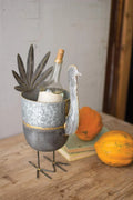 Galvanized Turkey Wine Chiller, One Size, Gray