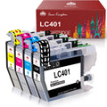 LC401 Ink Cartridge Tonerkingdom LC401 Compatible Ink Cartridges Replacement for Brother LC401XL LC 401 XL to use with MFC-J1010DW MFC-J1012DW MFC-J1170DW (Black Cyan Magenta Yellow, 4 Pack)