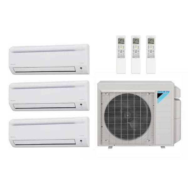 Daikin 32,000 Btu 20.2 Seer 3-Zone Mini Split Heat Pump System - 7K-7K-18K - 5MXS48TVJU - (2) CTXS07LVJU - FTXS18LVJU