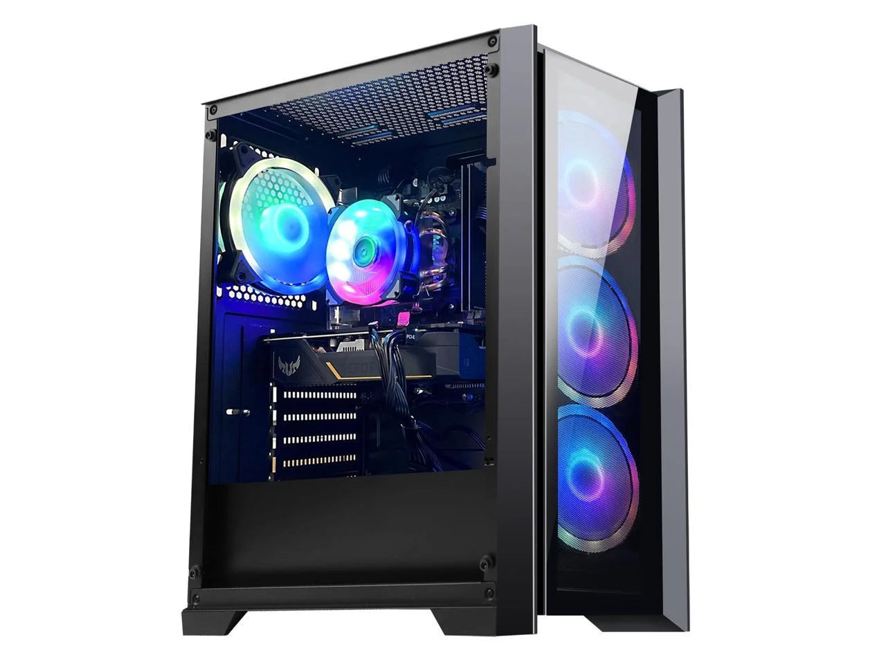 Orangexin Apollo Gaming desktop -AMD Ryzen 5 5600G 6-core 3.9GHz -Radeon RX 6600 8GB- 16GB DDR4 3200MHz -1TB M.2 +1TB SATA SSD- Windows 11 Pro - WIFI&Bluetooth - Gaming Desktop