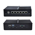 Qotom-Q535G6-S05 Intel Core i3 7100U Fanless Mini PC 6 Gigabit LAN NUC Computer Support Win Linux with AES-NI (16G DDR4 RAM + 32G MSATA SSD)