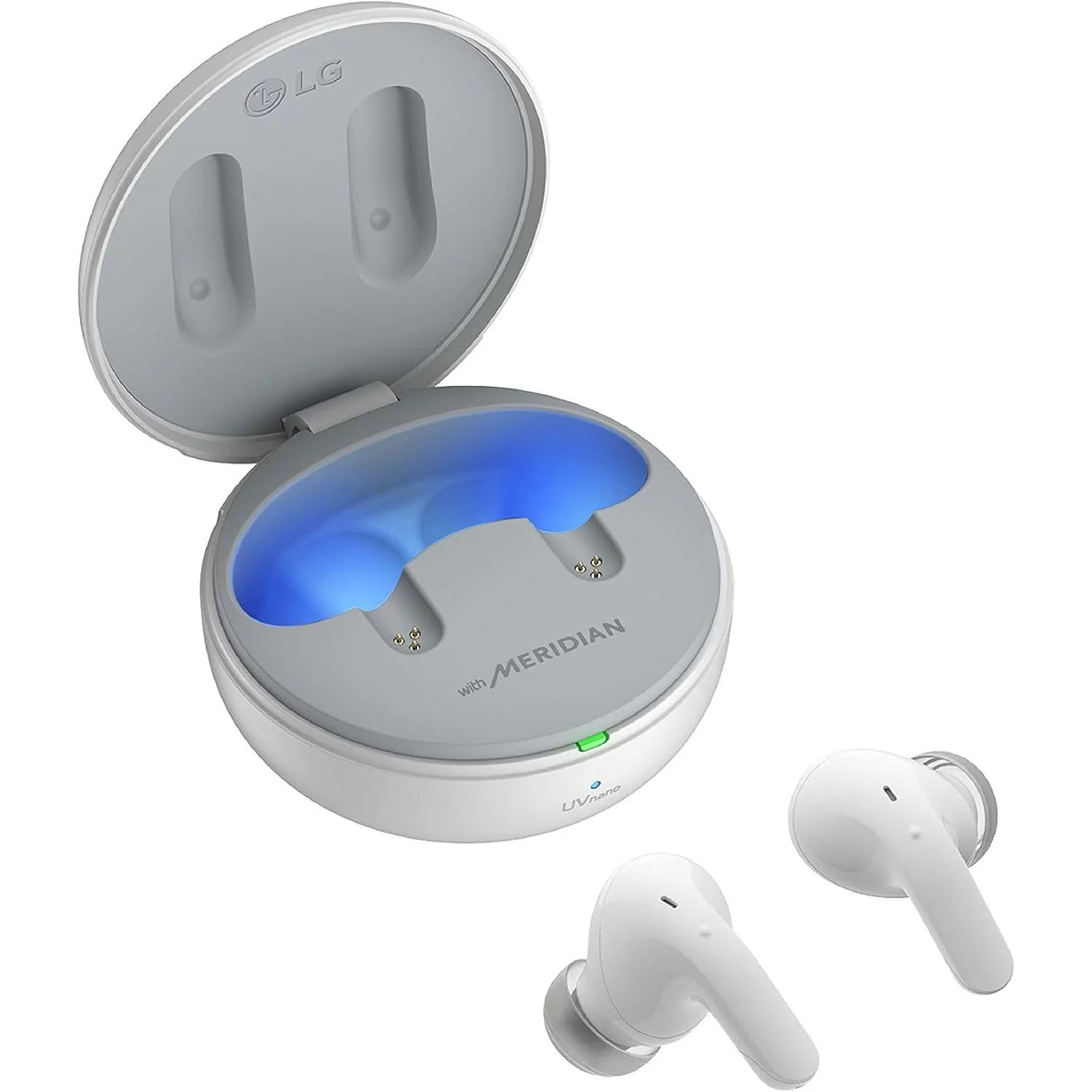 LG TONE Free T60Q True Wireless Bluetooth Earbuds with Charging Case, White
