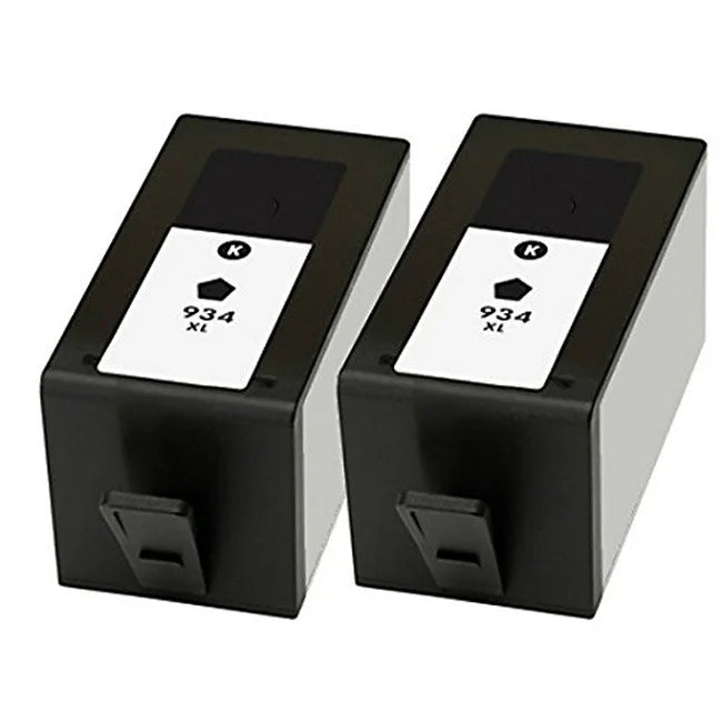 PrinterDash Replacement for OfficeJet Pro 6812/6220/6230/6830/6835 Black High Yield Inkjet (2/PK-1000 Page Yield) (NO. 934XL) (C2P19AN_2PK)