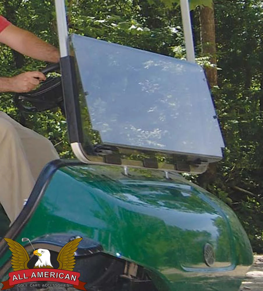 YAMAHA G14/G16/G19 Golf Cart ALL AMERICAN? Folding Flip Windshield-Tinted/Clear