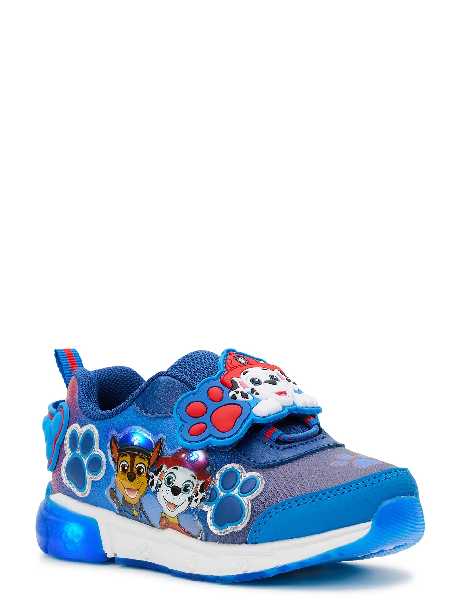 Paw Patrol Toddler Boy Lighted Blue Strap Sneaker, Sizes 5-12