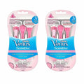 Gillette Venus Women's Disposable Razor, Sensitive, 3 Count (Pack of 2), Womens Razors / Blades