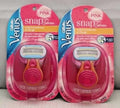 (2x) Gillette Venus Snap Embrace 5 Blade Razor & Travel Container On the Go Pink