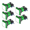 Game Push Button 34x34 Square 12V LED Illuminated Push Button Switch w Micro switch for Arcade Video White Green 5pcs
