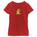 Girl's Fortnite Peely Peace Sign  Graphic Tee Red X Large