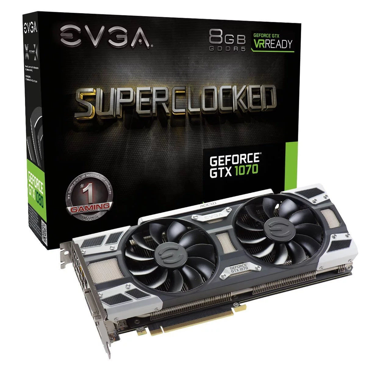 EVGA GeForce GTX 1070 SC GAMING ACX 3.0 Graphic Card 08G-P4-6173-KR