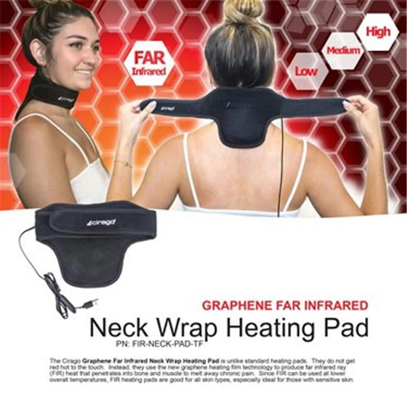 Graphene Far Infrared Electric Heating Neck Pad
