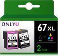 67 Ink Cartridge Black/Color Combo Pack for HP 67XL Printer Ink for HP Envy 6000 6055e Ink Cartridge Deskjet