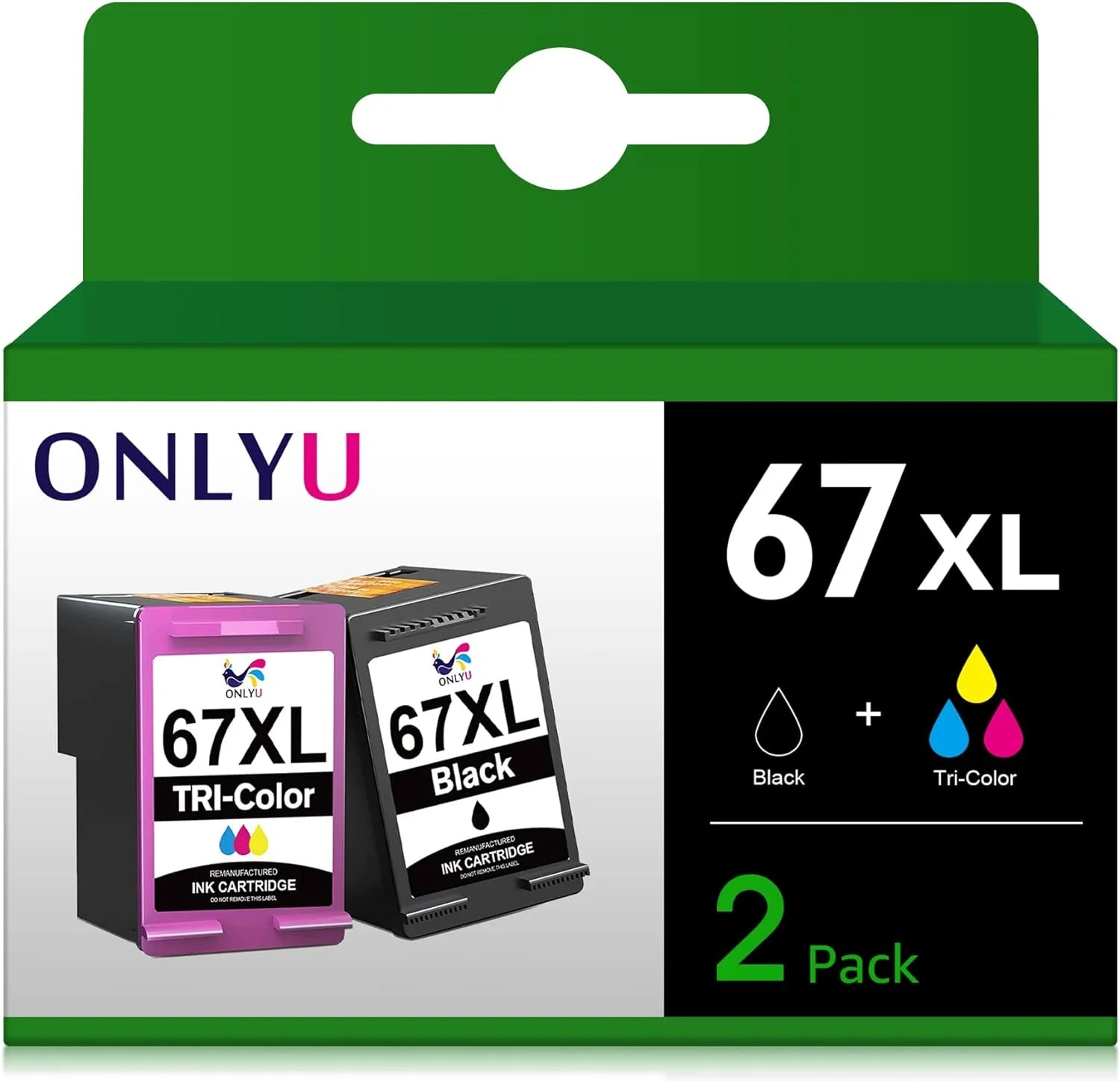 67 Ink Cartridge Black/Color Combo Pack for HP 67XL Printer Ink for HP Envy 6000 6055e Ink Cartridge Deskjet