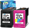 67XL Ink Cartridge Replacement for HP 67 Ink Cartridges Black/Color Combo Pack, Fit for Envy 6000 6055e 6058