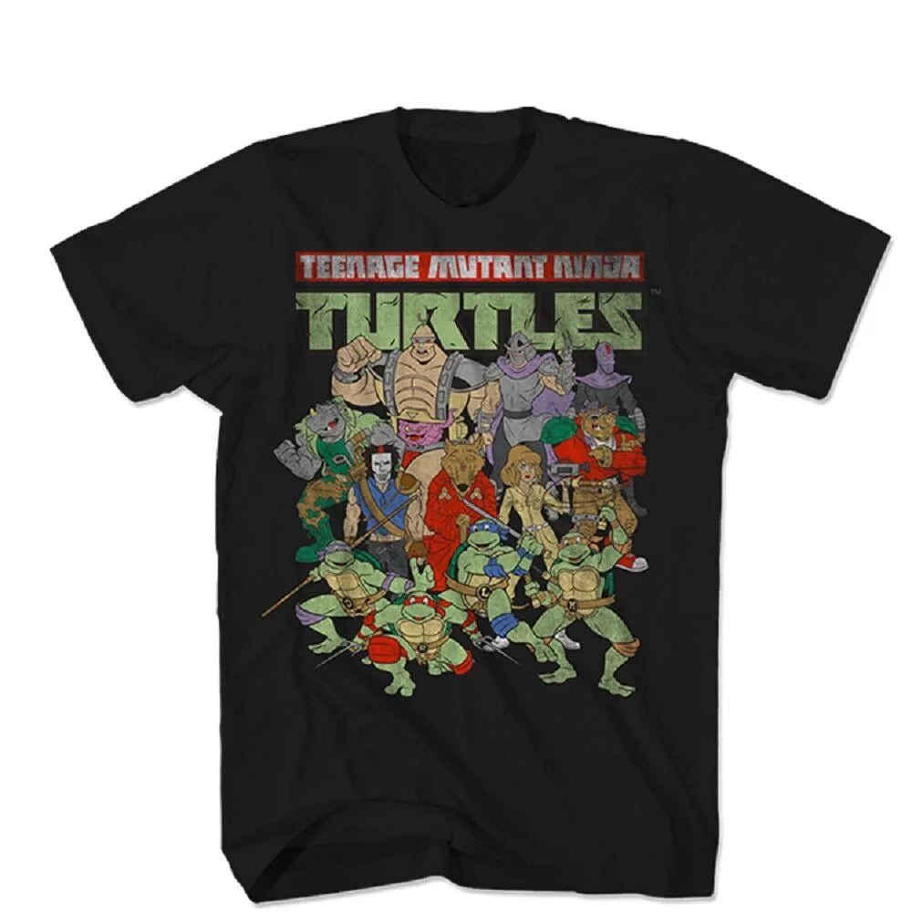 Teenage Mutant Ninja Turtles Whole Crew Here Licensed Adult T-Shirt M
