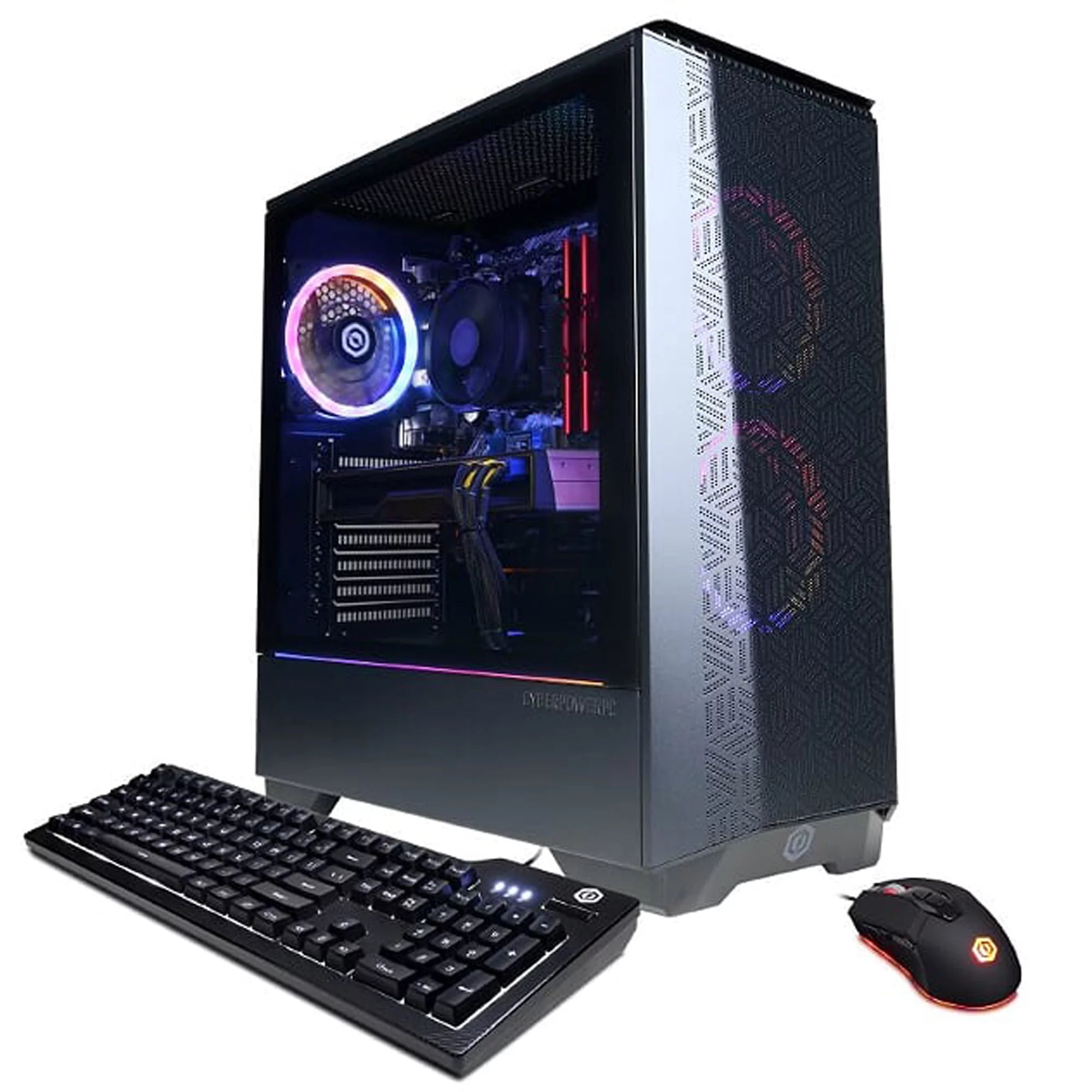 CyberPowerPC Gamer Master Gaming Desktop Tower, AMD Ryzen 7 5800X, 16GB RAM, NVIDIA GeForce RTX 3060 Ti, 1TB HD & 500GB SSD, Windows 10 Home, Black, GMA650