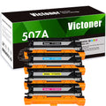 Victoner 4-Pack Compatible Toner for HP 507A 507X CE400A CE401A CE402A CE403A Use With LaserJet M551dn M551n M551xh MFP M575dn MFP M575F Printer Black, Cyan, Magenta, Yellow