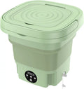 Portable washing Machine,Folding Mini Washing Machine,Sterilization Drying Washing Machine for Baby Clothes, Underwear or Small Items(Green,8L)