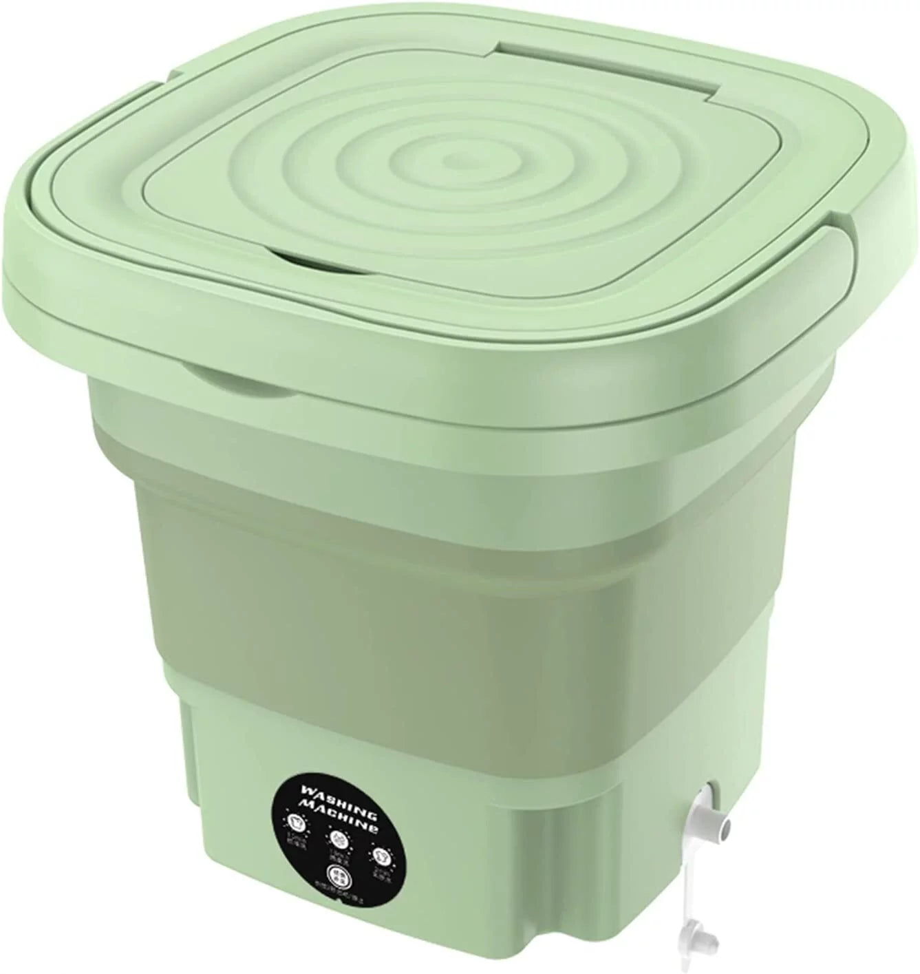 Portable washing Machine,Folding Mini Washing Machine,Sterilization Drying Washing Machine for Baby Clothes, Underwear or Small Items(Green,8L)