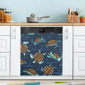 Hyjoy Sea Turtle Dishwasher Magnet Cover Decorative Magnetic Door Cover Front Dishwasher Cover Decoration Kitchen Magnetic Panel Sticker for Kitchen,23x26inch