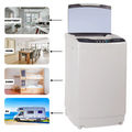 GOLDEN 15.4 LB/1.9 Cu Ft Portable Washer Top load with LED Display and Faucet Adapter, Fully Automatic Washing Machine with Timed Settings, Perfect for Apartments, Dorms, RV